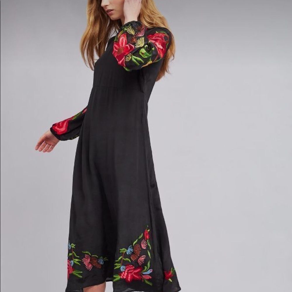 New Anthropologie Seen Worn Kept Loren Midi Dress Size 4 #058